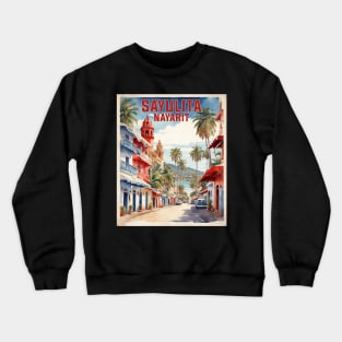 Sayulita Nayarit Oaxaca Mexico Vintage Tourism Travel Crewneck Sweatshirt